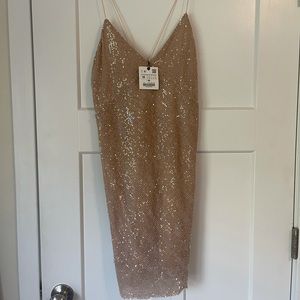 Zara sequin dress NWT Medium